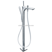 Robinet de baignoire autoportante de haute qualité de chrome de KFT-11, mélangeur libre de robinet de baignoire de salle de bains de plancher en laiton, accessoires de salle de bains